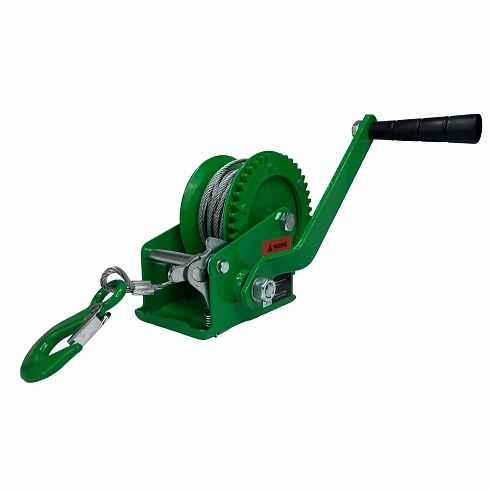 Лебедка ручная барабанная HITCH HW 700, 700 кг, канат 10 м 